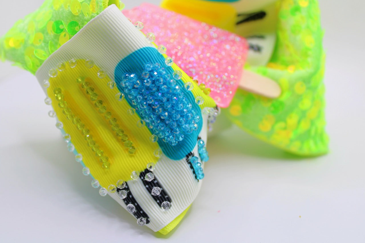 SUMMER POP! - Moños para niñas bordados