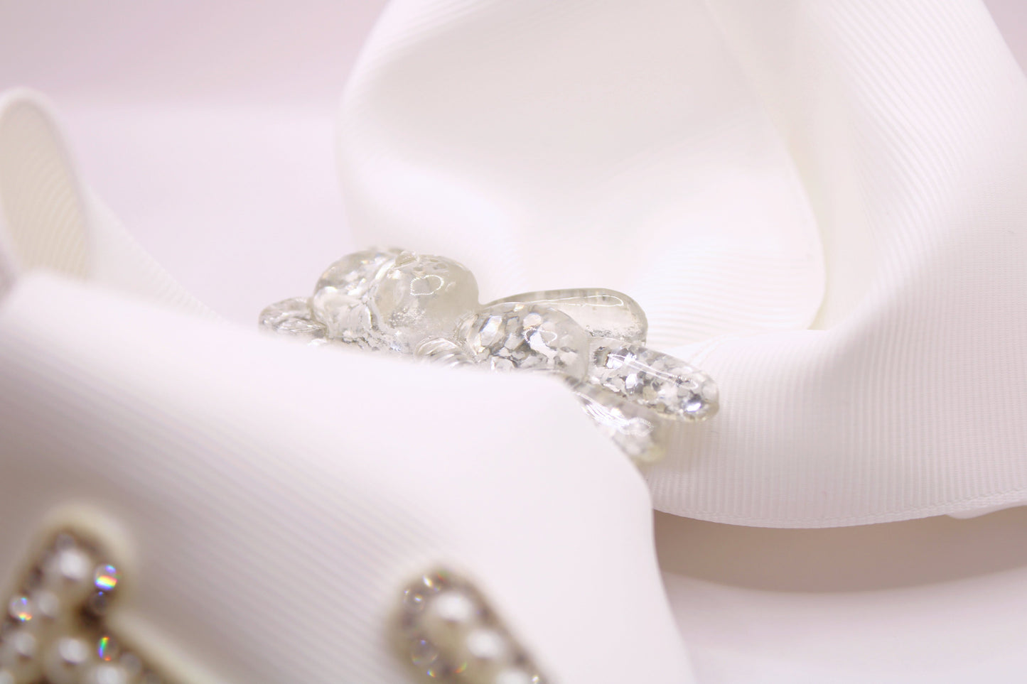 BEAR BOW SO WHITE - Moños para niñas personalizados