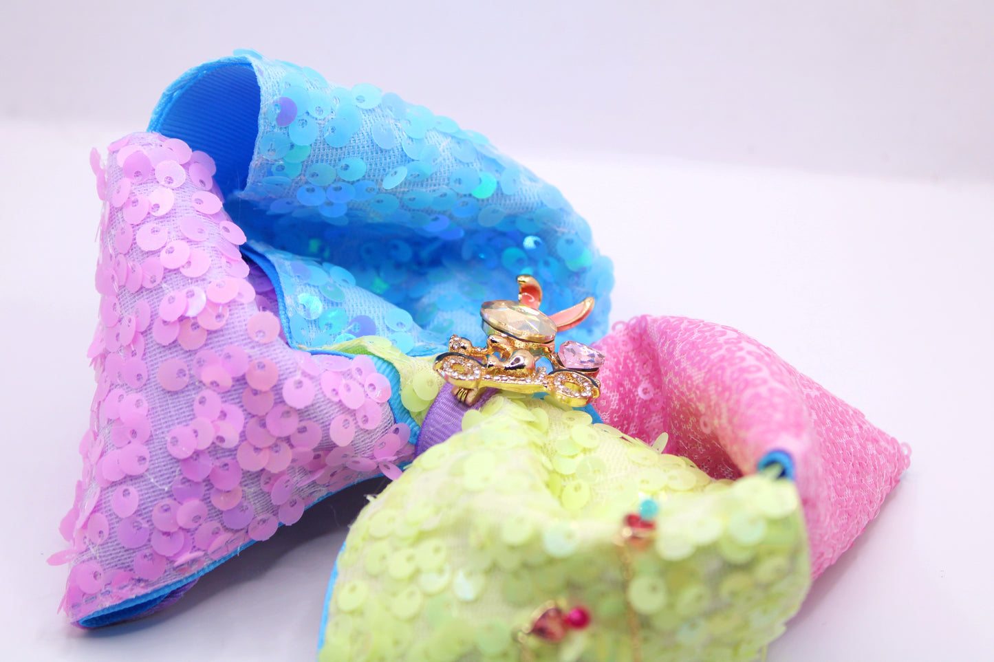 BUNNY PATCHWORK - Moños de lentejuela para niñas