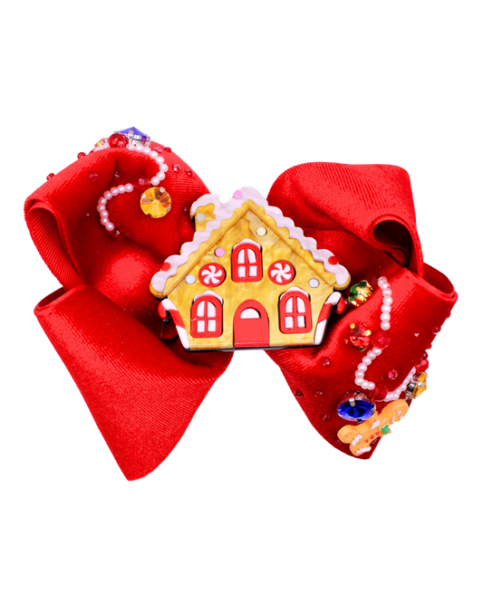 (PRE-VENTA) GINGERBREAD BOW - Moños de navidad para niñas