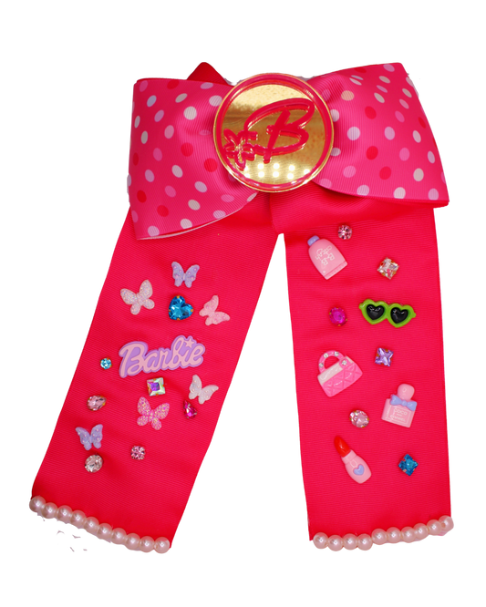 MISS BARBIE PINK DOTS - Moños corbata para niñas