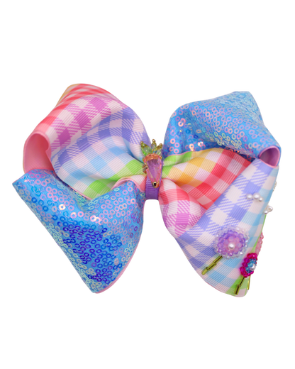 SOFT MEADOW - Moños para niñas bordados