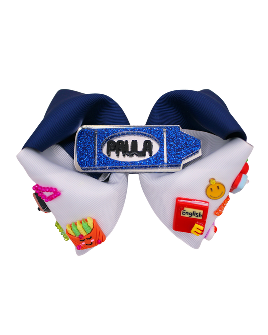 PAULA GLITTTER CRAYOLA - Moños escolares personalizados