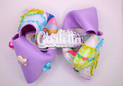 MIRANDA BOW - Moños para niñas bordados y personalizados