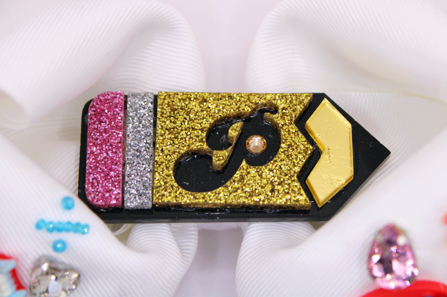 PAULA GLITTER PENCIL - Moños escolares personalizados