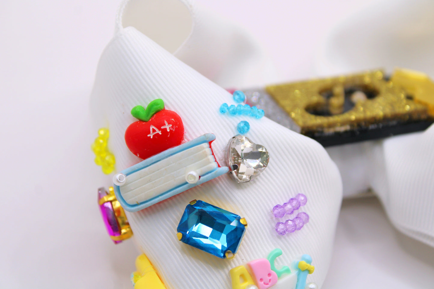 PAULA GLITTER PENCIL - Moños escolares personalizados